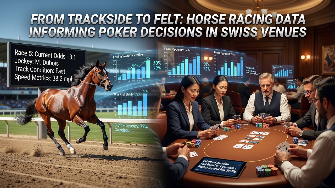 Poker players in Swiss venue using data analytics tools derived from horse racing statistics